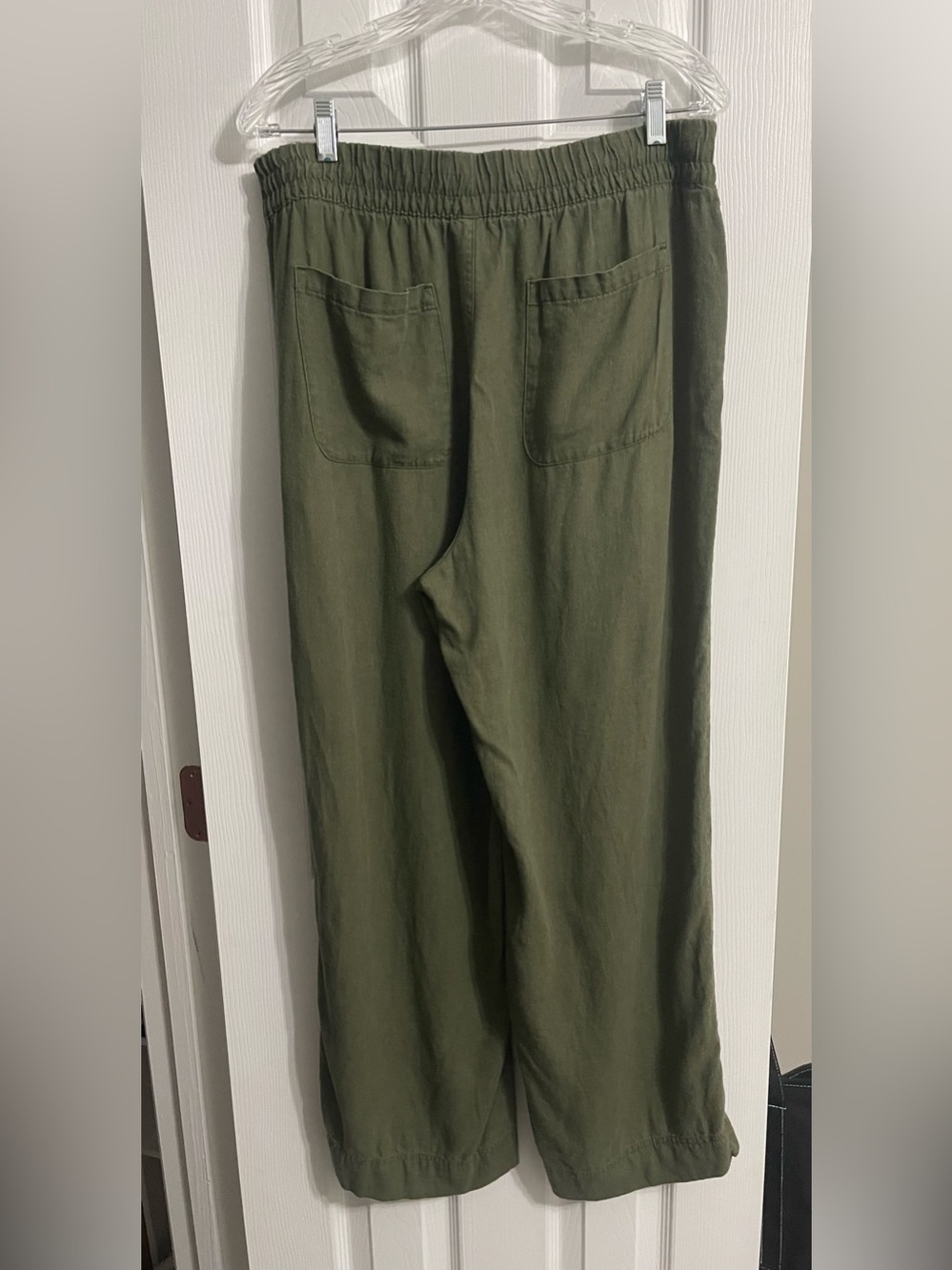 Old Navy Olive Green Wide Leg Elastic Waist Pants - Picture 4 of 5